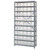 Quantum 1875-204CL 75" H x 36" W x 18" D Heavy Duty Galvanized Steel Finish 45 Clear Bins Shelving Unit