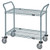 Quantum WRC-2436GY-2 37.5" H x 36" W x 24" D 2 Shelves 2 U Shaped Handles Open Base Utility Cart