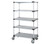 Quantum M2448SG46-5 48" W x 24" D x 69" H Antimicrobial Coating 5 Solid Shelves Mobile Cart