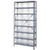 Quantum 1875-SB810CL 75" H x 36" W x 18" D Heavy Duty Galvanized Steel Finish 21 Clear Bins Shelving Unit