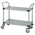Quantum WRSC-2436-2SS 37.5" H x 36" W x 24" D 2 Shelves 2 U Shaped Handles Open Base Utility Cart