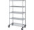 Quantum M2436C47-5 36" W x 24" D x 80" H Chrome Plated 5 Wire Shelves Mobile Cart