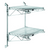 Quantum WC34-CB1842C 42" W x 18" D Chrome Plated Finish Cantilever Double Shelf Post Wall Mount