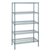 Quantum WR86-1842GY-5 42" W x 86" H x 18" D Gray Epoxy Antimicrobial Finish Wire Shelving Starter Kit