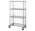 Quantum M2448C46RE 48" W x 24" D Chrome 4 Shelves Mobile Enclosure Cart