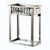 Lakeside 973 14.63" W Stainless Steel Drop-In Open Frame Tray and Glass Rack Dispenser