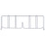 Quantum DIV21GY 21" D x 8" H Gray Epoxy Wire Shelf Divider