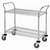 Quantum WRSC-2436-2 37.5" H x 36" W x 24" D 2 Shelves 2 U Shaped Handles Open Base Utility Cart