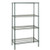 Quantum WR63-1448P 48" W x 14" D x 63" H Green Epoxy Antimicrobial Wire Shelving Starter Kit