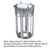 Lakeside 970 13.5" Dia. Oval Stainless Steel 1-Tube Heated Shielded Dish Dispenser