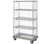 Quantum MD2460C47RE-5 60" W x 24" D Chrome 5 Shelves Mobile Enclosure Cart
