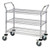 Quantum WRC-2448-3CO 37.5" H x 48" W x 24" D 3 Shelves 2 U Shaped Handles Open Base Utility Cart