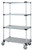 Quantum M1848SG47 48" W x 18" D x 80" H Antimicrobial Coating 4 Solid Shelves Mobile Cart