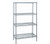 Quantum WR86-1854P 54" W x 86" H x 18" D Green Epoxy Antimicrobial Finish Wire Shelving Starter Kit