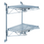 Quantum WC34-CB1442GY 42" W x 14" D Gray Epoxy Antimicrobial Finish Cantilever Double Shelf Post Wall Mount