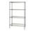 Quantum WR54-1242C 42" W x 12" D x 54" H Chrome Plated Finish Wire Shelving Starter Kit