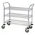 Quantum WRSC-2448-3 37.5" H x 48" W x 24" D 3 Shelves 2 U Shaped Handles Open Base Utility Cart