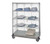Quantum WRDBS4-63-2436EP-5 36" W x 24" D Chrome 5 Shelves Wire Enclosed Cart