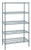 Quantum WR74-1236GY-5 36" W x 12" D Chrome Wire Shelving Starter Kit