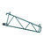 Quantum SG-CS18P Green Epoxy Antimicrobial Single Store Grid Shelf Support Bracket for Use with 18" Shelves