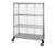 Quantum WRCS4-74-2460EP 60" W x 24" D Chrome 4 Shelves Wire Enclosed Cart