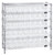 Quantum WR6-36-1236-101CL 36" W x 12" D Chrome Plated 4 Shelves Bin Wire Shelving System