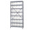 Quantum 1275-SB807CL 12" D x 36" L x 75" H Galvanized Steel Finish Heavy Duty Shelving Unit