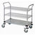 Quantum WRC-2442-3CG 37.5" H x 42" W x 24" D 3 Shelves 2 U Shaped Handles Open Base Utility Cart