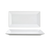 FOH DAP001WHP23 9" W x 5" D Rectangle Porcelain Linear Design Kyoto Plate (12 Each Per Case)