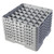 Cambro 36S1114151 19 3/4" x 19 3/4" x 13 3/4" Soft Gray 36 Compartments Full Size with 6 Extenders Camrack Glass Rack - 2 Cases