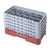 Cambro 10HS958416 10" x 19 3/4" x 12 1/8" Cranberry 10 Compartments Half Size with 5 Extenders Camrack Glass Rack - 2 Cases