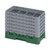 Cambro 8HS1114119 10" x 19 3/4" x 13 3/4" Sherwood Green 8 Compartments Half Size with 6 Extenders Camrack Glass Rack - 2 Cases