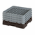 Cambro 49S800167 19 3/4" x 19 3/4" x 10 1/2" Brown 49 Compartments Full Size with 4 Extenders Camrack Glass Rack - 2 Cases