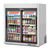 True GDM-09-SQ-S-HC-LD White Aluminum Interior Stainless Steel Exterior 2 Low-E Thermal Glass Sliding Doors Countertop Refrigerated Merchandiser - 115 Volts