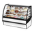 True TDM-R-59-GE/GE-S-W 59.25" W Stainless Steel White Finish with Curved Glass Refrigerated 3 Shelves Display Merchandiser - 115 Volts