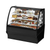 True TDM-R-48-GE/GE-B-W 48.25" W White and Black Finish with Curved Glass Refrigerated 3 Shelves Display Merchandiser - 115 Volts