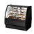 True TGM-DZ-48-SC/SC-B-W 48.25" W White and Black Finish with Curved Glass Dual Zone Glass Merchandiser - 115 Volts