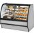 True TGM-DZ-59-SC/SC-S-W 59.25" W Stainless Steel White Finish with Curved Glass Dual Zone Glass Merchandiser - 115 Volts