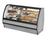 True TGM-DZ-77-SC/SC-S-W 77.25" W Stainless Steel White Finish with Curved Glass Dual Zone Glass Merchandiser - 115 Volts