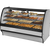 True TGM-DC-77-SC/SC-S-S 77.25" W Stainless Steel with Curved Glass Non-Refrigerated 3 Shelves Glass Merchandiser - 115 Volts