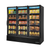 True FLM-81~TSL01 White Interior Powder Coated Steel Exterior 3 Double Pane Thermal Insulated Glass Swing Doors LED Interior Lights Full Length Refrigerated Merchandiser - 115 Volts