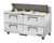 True TSSU-60-16D-4-HC~SPEC3 60.38" W Two Section SPEC SERIES® Sandwich/Salad Unit - 115 Volts