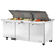 True TSSU-72-30M-B-DS-ST-HC~SPEC3 72.38" W Three Section SPEC SERIES® Dual Side Mega Top Sandwich/Salad Unit - 115 Volts