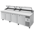 True TPP-AT-119-HC~SPEC3 119.25" W Four Section SPEC SERIES® Pizza Prep - 115 Volts