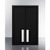 Summit CAB12TALLBLK 12" W x 12" D x 18" H Black Metal 2 Hinged Door Wall Cabinet