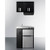 Summit CAB12TALLBLK 12" W x 12" D x 18" H Black Metal 2 Hinged Door Wall Cabinet