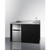 Summit CK54SINKR 54" W x 23.75" D x 39.5" H Stainless Steel and Black Finish All-in-One Combo Kitchen - 115 Volts
