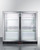 Summit SCR7012DB 35.5" W Black Hinged Beverage Merchandiser - 115 Volts 1-Ph