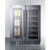 Summit ALFD24WBVCSS 24" W Stainless Steel Double Section Glass Door Wine or Beverage Center - 115 Volts