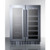 Summit ALFD24WBVCSS 24" W Stainless Steel Double Section Glass Door Wine or Beverage Center - 115 Volts